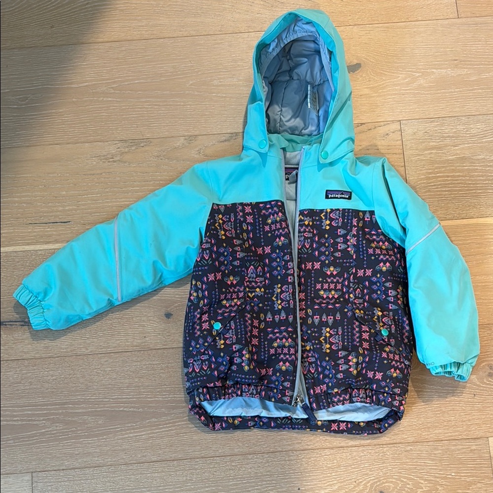 Patagonia Snow Pile Jacket Toddler Girls Size 5T Turquoise: Excellent Condition!